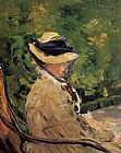Madame Canvas Paintings - Madame Manet at Bellevue